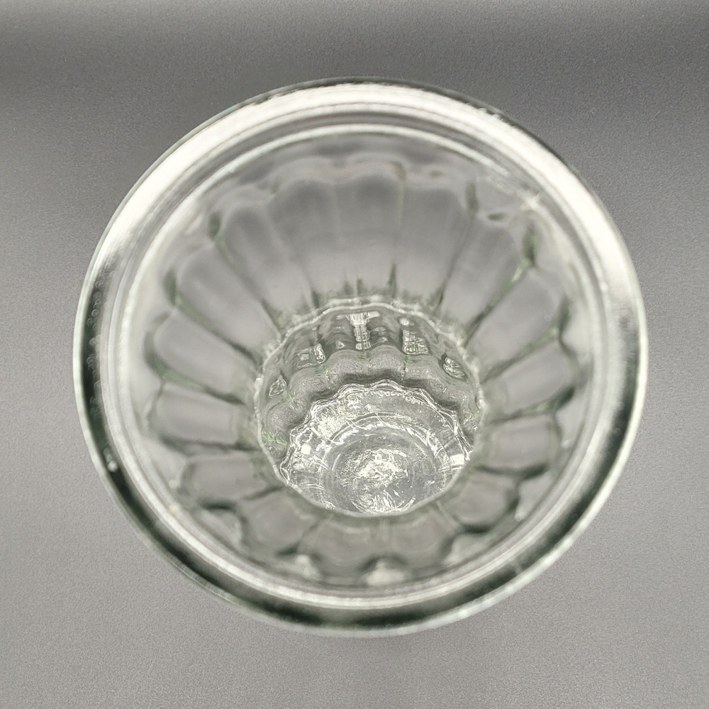 Clear Ribbed Glass Flower Vase - Picture 3 of 6